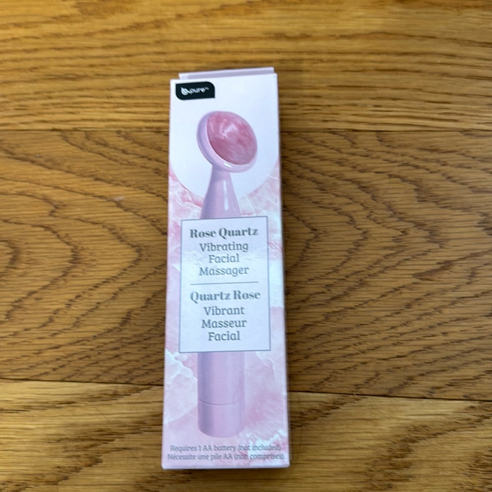 NEW B Pure rose quartz vibrating facial massager